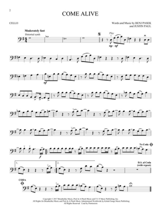 The Greatest Showman - Partition - Violoncelle