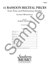 11 Bassoon Recital pieces - Julius Weissenborn - Partition - Basson