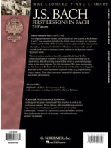 Premières leçons avec Bach - BACH - Partition - Piano