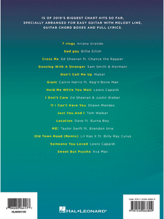Top Hits of 2019 - Guitare facile - Partition - Pop / Rock