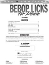 Bebop Licks For Piano - Partition - Jazz