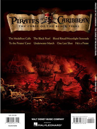 Pirates des Caraïbes 1 - La Malédiction du Black Pearl, Piano Facile