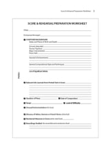 Score and Rehearsal Preparation - Gary STITH - Livre
