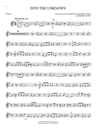 La Reine des Neiges 2 - Violon - DISNEY - Partition - Violon