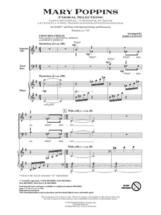 Mary Poppins - Sherman Richard - Partition