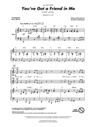 You've Got a Friend in Me - Randy Newman - Partition