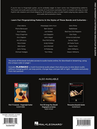 First 50 - Fingerstyle Patterns - You Should Play - Partition