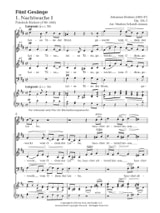 Fünf Gesänge Op.104 - BRAHMS - Partition