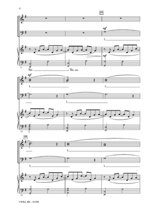 I Will Be - Sedek Martin - Partition