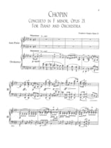 Concerto Pour Piano N° 2 en Fa mineur Opus 21 - CHOPIN - Partition