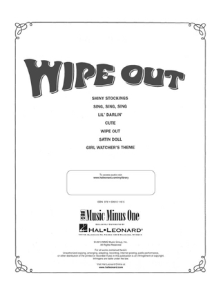 Wipe Out - Collection Music Minus One - Jim Chapin - Partition