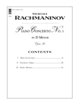 Concerto Pour Piano n° 3 Opus 30 - Sergei Rachmaninov - Partition