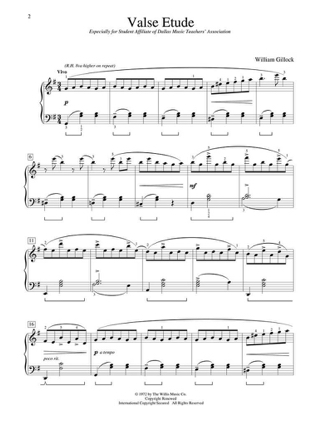 Valse Etude - William Gillock - Partition - Piano
