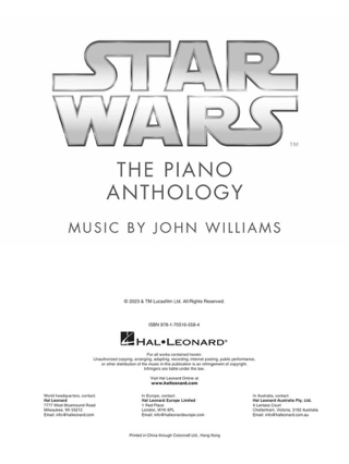 Star Wars: The Piano Anthology - John Williams - Partition