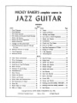 Mickey Baker's Complete Course in Jazz Guitar Book 1 - Partition