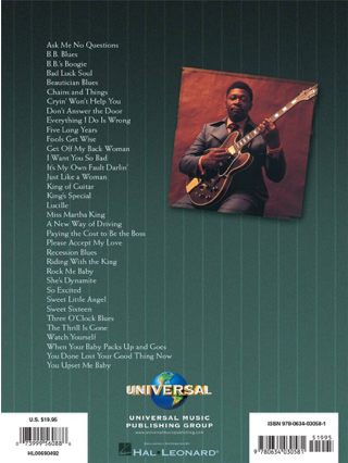 Anthology - Guitar Recorded Versions - B.B. King - Partition - Jazz