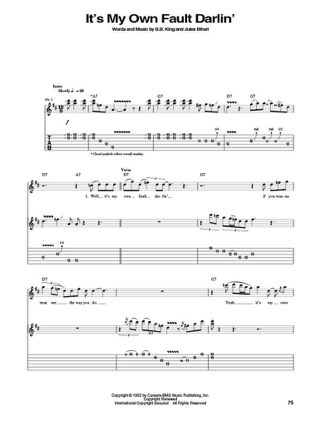 Anthology - Guitar Recorded Versions - B.B. King - Partition - Jazz