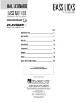 Hal Leonard Bass Method - Bass Licks - Partition