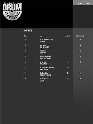 Drum Play-Along Volume 16 - Blues - Partition - Batterie