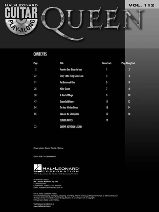 Guitar Play-Along Volume 112 - Queen - Queen - Partition - Pop / Rock
