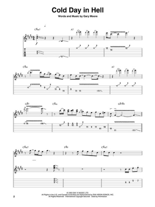 Gary Moore - Play-Along 139 - Partition
