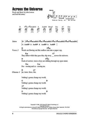 Ukulele chord songbook - The Beatles - Beatles The - Partition