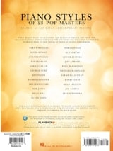 PIANO STYLES OF 23 POP MASTERS - Partition - Pop / Rock