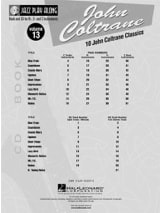 Jazz play-along volume 13 - John Coltrane - John Coltrane - Partition