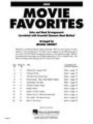 Movie Favorites - Hautbois - Partition - Ensembles, Bands