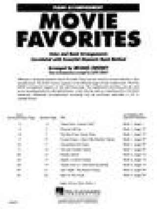 Movie Favorites - Piano Accompagnement - Partition - Ensembles, Bands