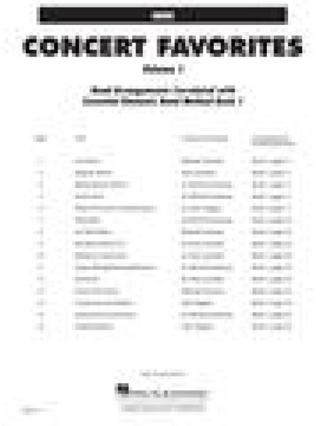 Concert Favorites Volume 1 - Oboe - Partition - Ensembles, Bands