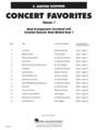 Concert favorites volume 1 Saxophone Baryton Mib - Partition
