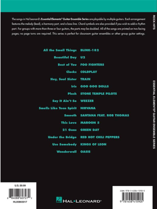 Rock Hits - 15 Hit Songs Arranged for three or more guitarists