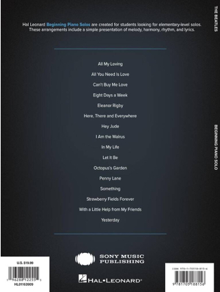 The Beatles - Piano Facile - Beatles - Partition - Pop / Rock