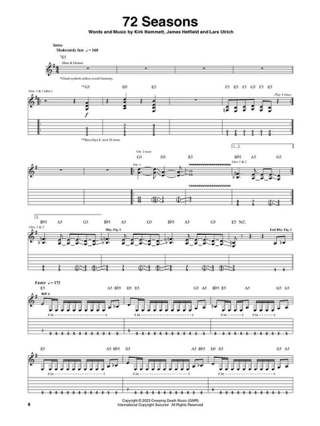 Metallica - 72 Seasons - Partition