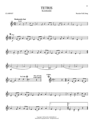 Popular Video Game Music - Partition - Clarinette