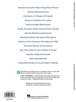 Popular Video Game Music - Partition - Saxophone