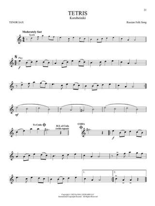 Popular Video Game Music - Partition - Saxophone