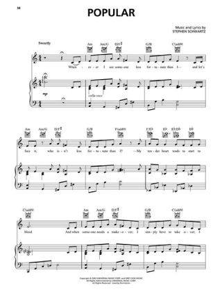Wicked - Musique du Film - Stephen Schwartz - Partition