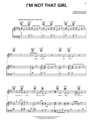 Wicked - Musique du Film - Stephen Schwartz - Partition