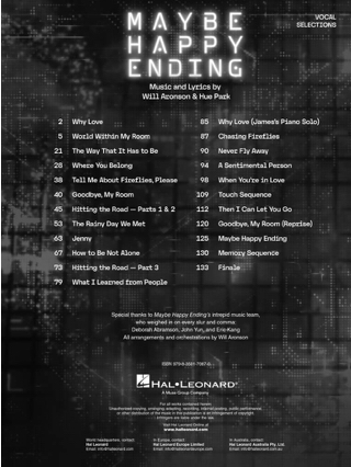 Maybe Happy Ending - Hue Park - Partition - Comédie musicale