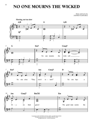Wicked - Complete Easy Piano Collection - Stephen Schwartz - Partition