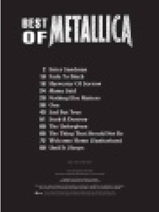 Best Of Metallica - Metallica - Partition - Pop / Rock