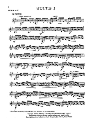 Six Suites - BACH - Partition - Cor