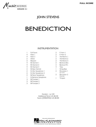 Benediction - Stevens John - Partition - Ensembles, Bands