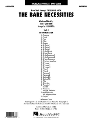 The Bare Necessities - Terry Gilkyson - Partition - Ensembles, Bands