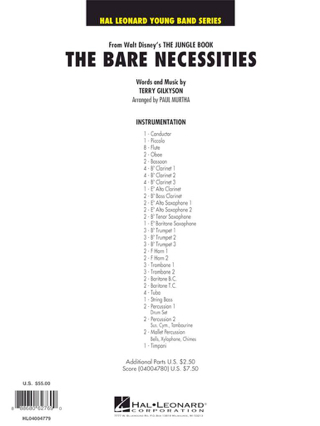 The Bare Necessities - Terry Gilkyson - Partition - Ensembles, Bands