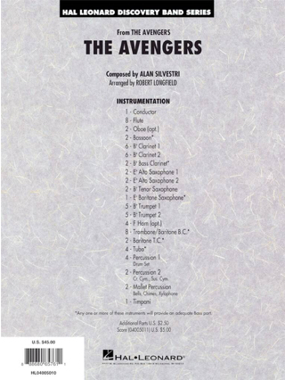 The Avengers - Alan Silvestri - Partition - Ensembles, Bands