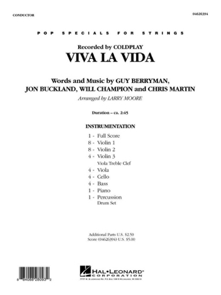 Viva la Vida (Conducteur + Parties) - Coldplay - Partition