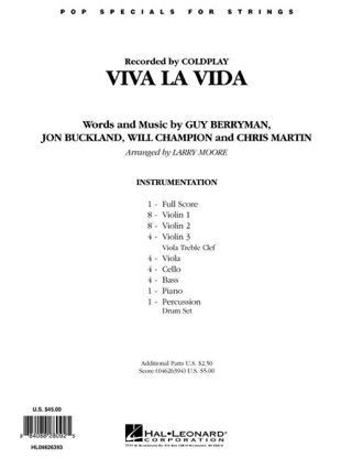 Viva la Vida (Conducteur + Parties) - Coldplay - Partition